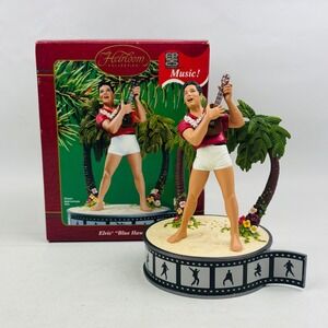 Carlton Cards Elvis Blue Hawaii Musical Ornament Heirloom Collection Box Tested